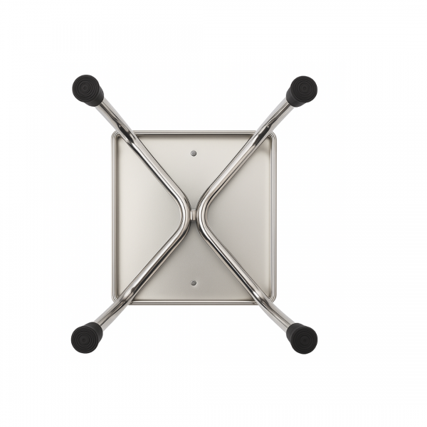 Trittstufe Metall verchromt – Tritthocker 23cm Höhe, rutschfest, 35x38cm Fläche
