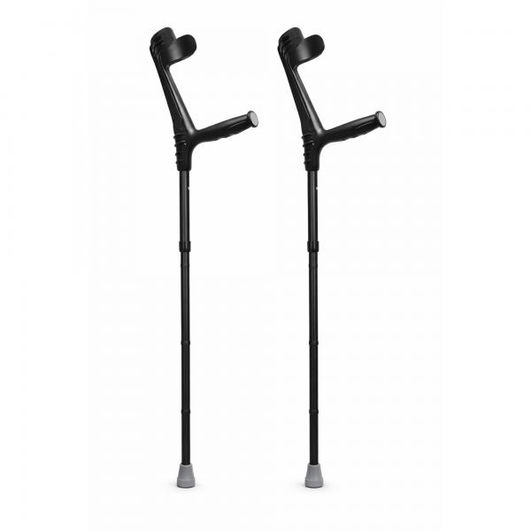 Unterarmgehstützen FALTBAR – 1 Paar Krücken höhenverstellbar schwarz