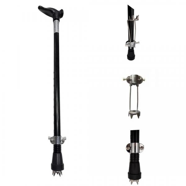 Eiskralle 1 St. für Gehstock & Krücke – 5 Spitzen, klappbar, rutschfest