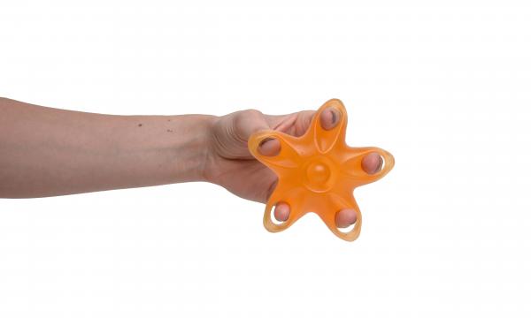 Hand- und Fingertrainer elastisch "STERN" orange=mittel