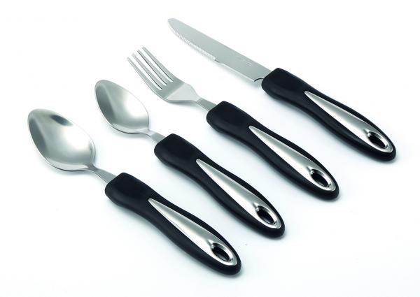 Besteck SET CHIC ergonomischer griff 4-teilig Messer Gabel Esslöffel Teelöffel