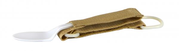 Besteckhalter mit Schlaufe Gr. M beige Gurtband Halteband mittelgroß