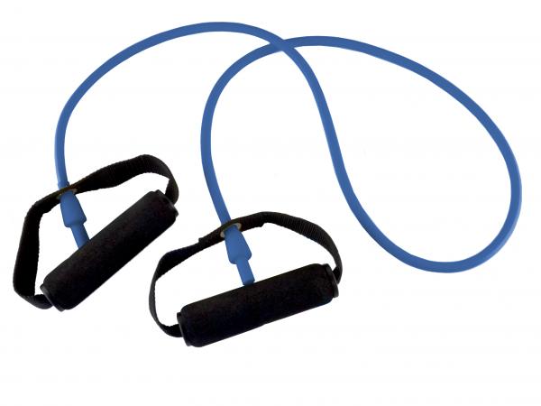 Body-Tube 125 cm blau extra stark mit Schaumgriff  Tube Fitnessband