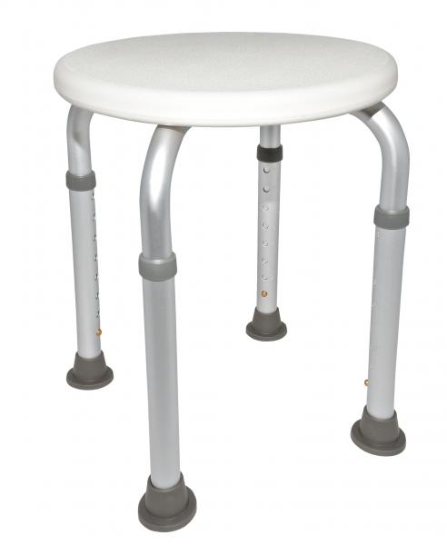 Duschhocker rund 8-fach höhenverstellbar Badehocker Schemel Sitzhocker