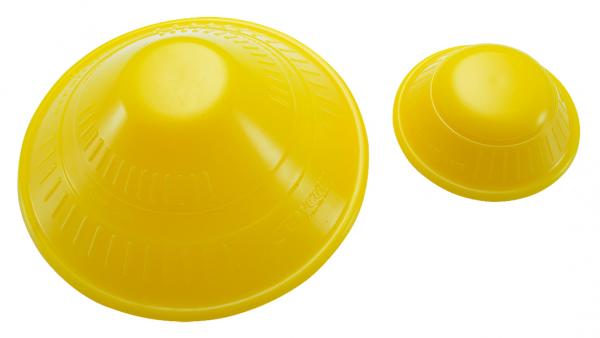 Dycem Verschlussöffner gelb klein Ø ca 5cm Flaschenöffner Dosenöffner Glasöffner