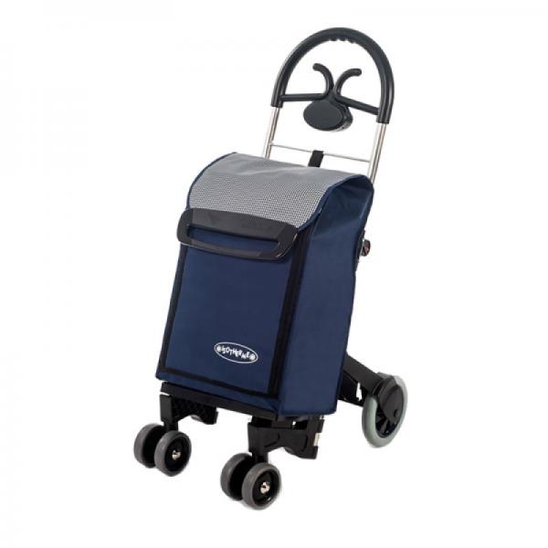 Einkaufshilfe „KLICK“ Trolley  blau-weiß