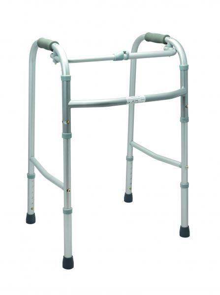 Gehbock faltbar Aluminium höhenverstellbar 2-in-1 Starr/Reziprok Gehhilfe silber bis 110kg
