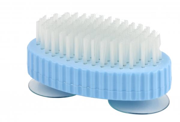 Handbürste Nagelbürste mit Saugnäpfen blau