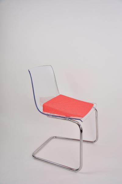 Keilkissen mit Baumwollbezug ROT MIT PUNKTEN Sitzkissen Sitzerhöhung