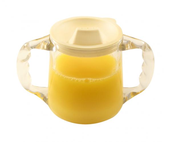 Klarsicht-Trinkbecher 2 Henkel  ca. 300ml extra schwer Kunststoff