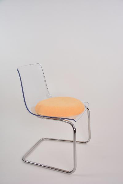 Latexkissen OVAL mit Frotteebezug orange Sitzkissen Sitzkringel weich