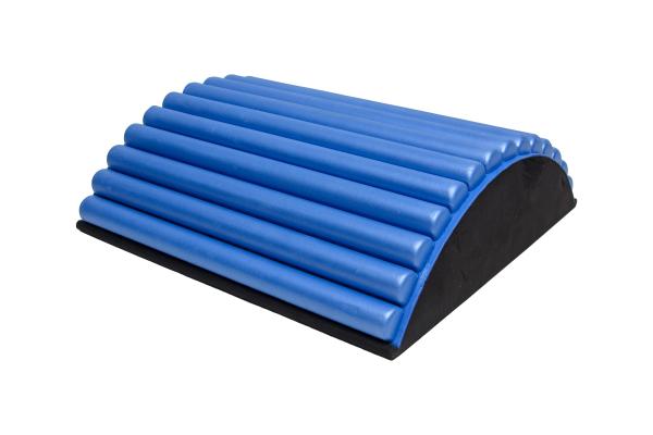Lordose blau Gymnastikkissen Lendenkissen Rückenstütze gerillt