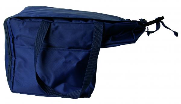 Rollstuhl Tasche UNTERSITZ blau wasserfest Nylon mit Seitentaschen 30x25x40