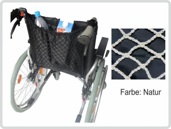 Rollstuhlnetz Rollatornetz mit Innenfutter NATUR Einkaufsnetz Netz