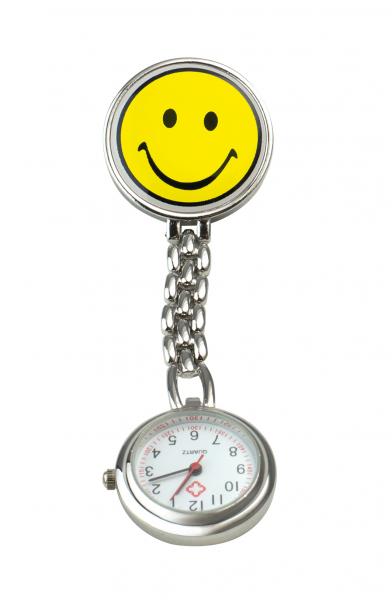 Schwestern-Uhr SMILEY gelb