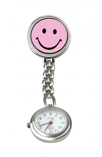 Schwestern-Uhr SMILEY rosa
