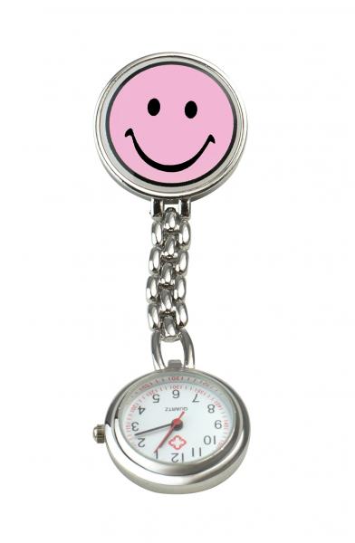 Schwestern-Uhr SMILEY rosa