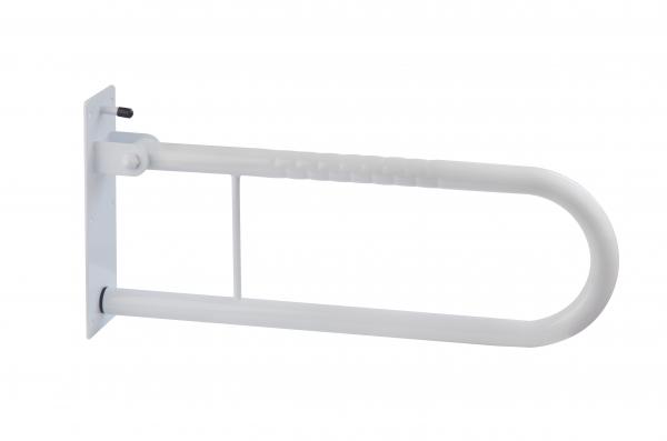 Sicherheits-Stützklappgriff Edelstahl WEIß 60 cm Stützklappgriff Haltegriff