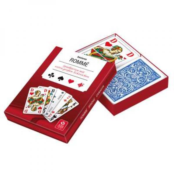 Spielkarten ROMME extra große Zeichen Kartenspiel Bridge Canasta 