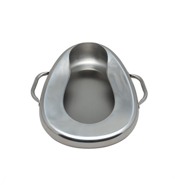 Steckbecken anatomisch Edelstahl mit Griffen autoklavierbar Medizinprodukt