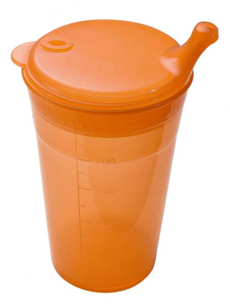 Trinkbecher Schnabelbecher, Tee, kurzes Mundstück, orange