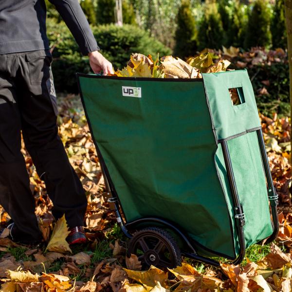 UPP faltbare Laub- und Gartenkarre Laubbeutel Rasensack Laubsammler fahrbar