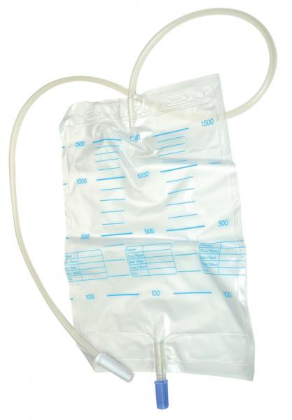 Urin-Bettbeutel Sekretbeutel mit Rücklaufsperre 2000 ml Pack à 10 St.
