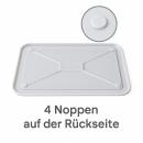 Brotschmierbrett Extra Kunststoff Weiß 26x18 cm mit Rand & Antirutsch