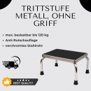 Trittstufe Metall verchromt – Tritthocker 23cm Höhe, rutschfest, 35x38cm Fläche