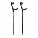 Unterarmgehstützen FALTBAR – 1 Paar Krücken höhenverstellbar schwarz