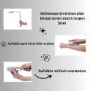 Körperpflege Set Sansuwell 5 Aufsätze winkelverstellbar Eincremehilfe 58 cm