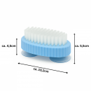 Handbürste Nagelbürste Bürste mit 2 Saugnäpfen blau/weiß Kunststoff ca. 10x5 cm