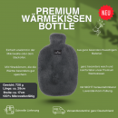 Warmies Premium Wärmekissen Bottle – Wärmflasche Ersatz mit Lavendelduft SCHWARZ