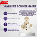 Warmies Schneemann Kuscheltier – Mikrowellen Wärmetier Lavendel Hirsekorn 23cm