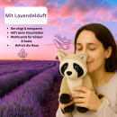 Warmies Waschbär Kuscheltier – Mikrowellen Wärmetier Lavendel Hirsekorn 26cm