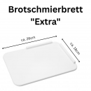 Brotschmierbrett Extra Kunststoff Weiß 26x18 cm mit Rand & Antirutsch