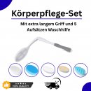 Körperpflege Set Sansuwell 5 Aufsätze winkelverstellbar Eincremehilfe 58 cm