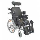 Rollstuhl TMM 52 cm Multifunktionsrollstuhl mit Kippschutz silber TB