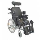 Rollstuhl TMM-TB 52 cm Multifunktionsrollstuhl mit Kippschutz silber TB
