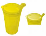 Trinbecher Schnabelbecher, Tee und Brei, kurzes Mundstück, gelb