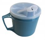 Trinkbecher THERMO Trinkhilfe mit Deckel Tasse blau