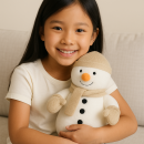 Warmies Schneemann Kuscheltier – Mikrowellen Wärmetier Lavendel Hirsekorn 23cm